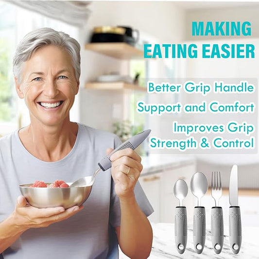 Adaptive Utensils 4pcs for Hand Tremor
